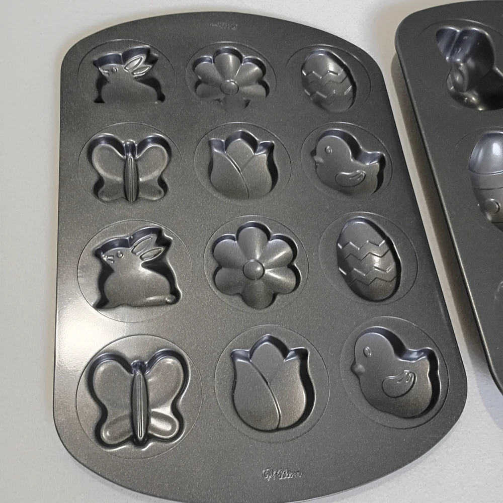 Wilton Easter and Spring Baking Molds Flower Duck Butterfly Egg Bunny